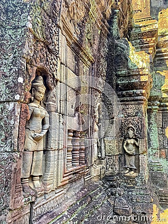 Ta Som, Tasaom, a small Buddhist temple in Angkor, Cambodia Stock Photo