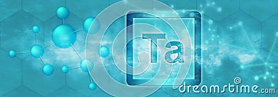 Ta symbol. Tantalum chemical element Stock Photo