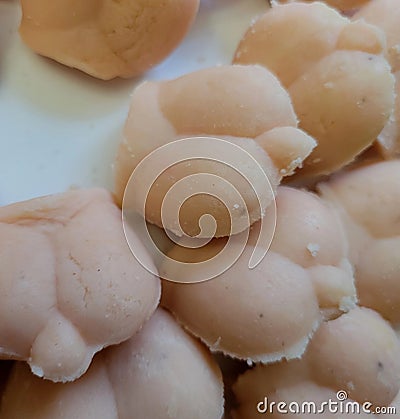 Taalshansh, sandesh from west Bengal on white plate Stock Photo
