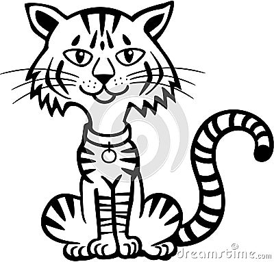 Tabby Cat Vector Illustration
