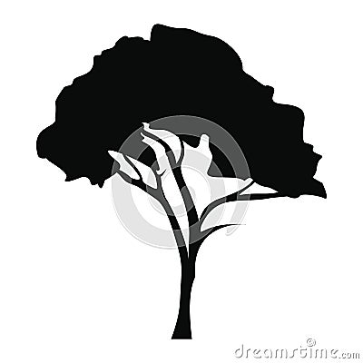 Tabebuia chrysotricha golden trumpet tree Vector Illustration