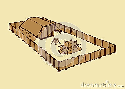 Tabernacle of Moses. Vector drawing Vector Illustration