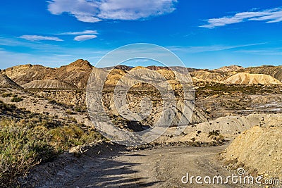 Tabernas desert, Desierto de Tabernas near Almeria, andalusia region, Spain Stock Photo