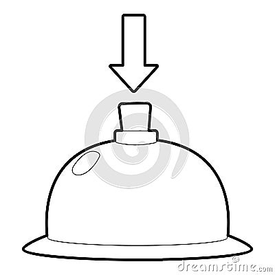 Table call icon, outline style Vector Illustration