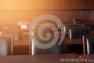 Courtroom of the judiciary. Stock Photo