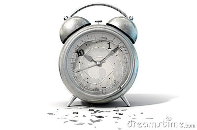 Table Clock Time Running Out Stock Photo