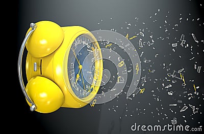 Table Clock Time Smashing Out Stock Photo