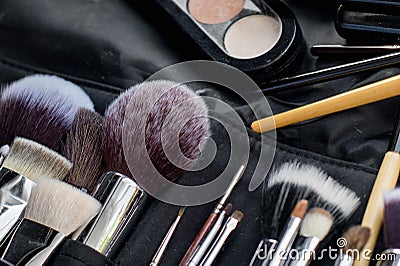 Various makeup tools Stock Photo