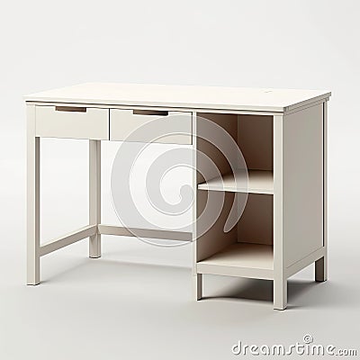 table with drawers modern Scandinavian interior furniture minimalism wood light studio photo Stock Photo