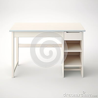 table with drawers modern Scandinavian interior furniture minimalism wood light studio photo Stock Photo