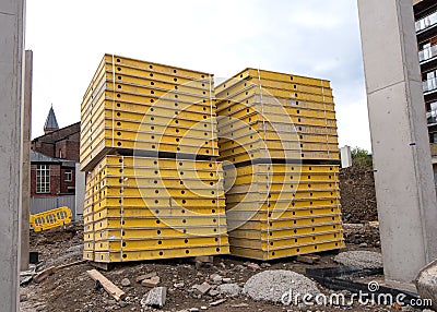 Table form, deck formwork, flying form for slab concrete Stock Photo