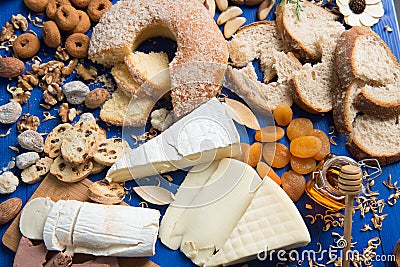 Table full of homemade sweets for breakfast or snack Stock Photo