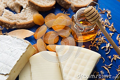 Table full of homemade sweets for breakfast or snack Stock Photo