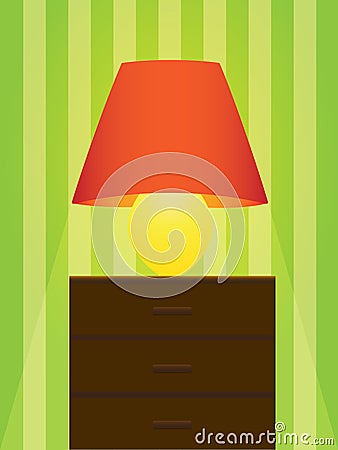 Table lamp Vector Illustration