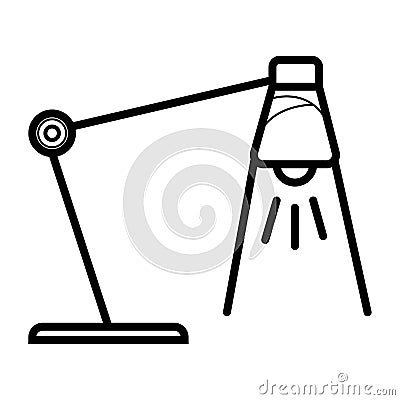 Table lamp Icon Vector Cartoon Illustration