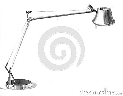 Table lamp sketch Cartoon Illustration