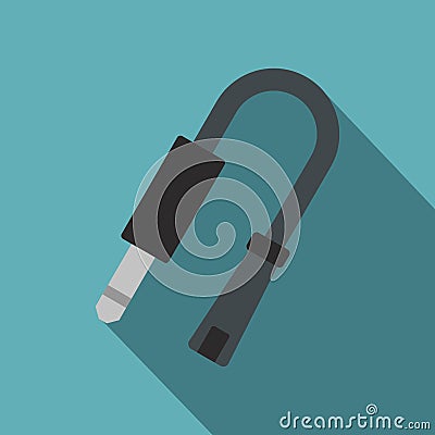 Table LED lamp icon, flat style Vector Illustration