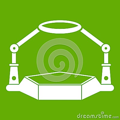 Table magnify icon green Vector Illustration