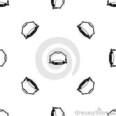 Table magnify pattern seamless black Vector Illustration