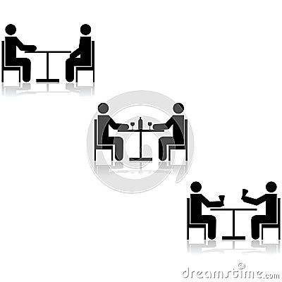 Table meetings Vector Illustration