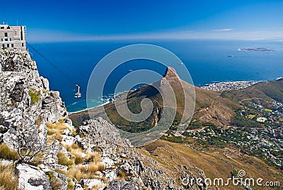 Table Mountain cable car Stock Photo