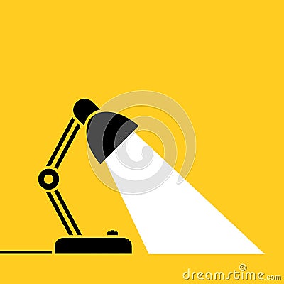 Table office lamp vector eps10. Desktop electric. Vector illustration flat design. Isolated on white background. Vector Illustration