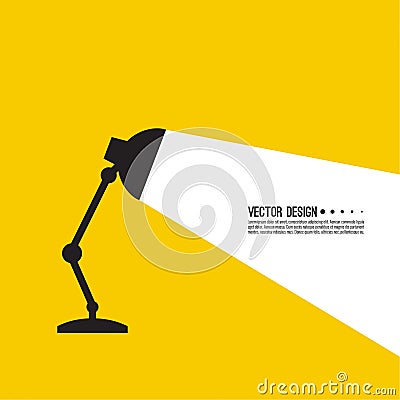 Table office lamp. Vector Illustration