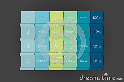 Table, schedule design template. Vector Illustration