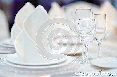 Table set for event party Stock Photo