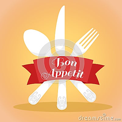 Table setting.spoon fork knife vector icon. Vector Illustration