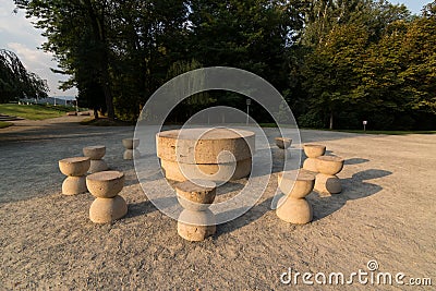 Table of Silence Stock Photo