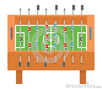 Table soccer pixel art vector illustration. kicker Vector Illustration
