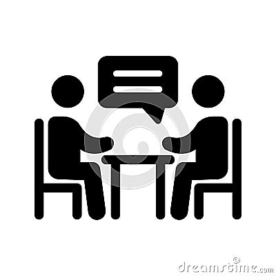 Table talk Vector icon which can easily modify or edit Vector Illustration