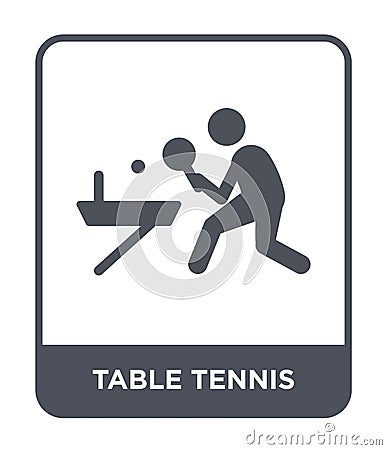 table tennis icon in trendy design style. table tennis icon isolated on white background. table tennis vector icon simple and Vector Illustration