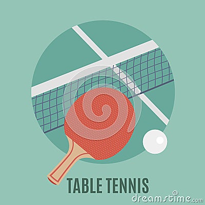 Table Tennis Vector Illustration
