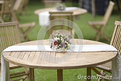 Table wedding decoration Stock Photo