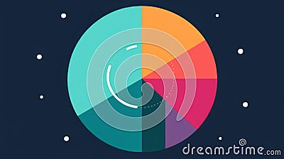A Tableau icon representing the popular data visualization software used for creating interactive created with Generative AI Stock Photo