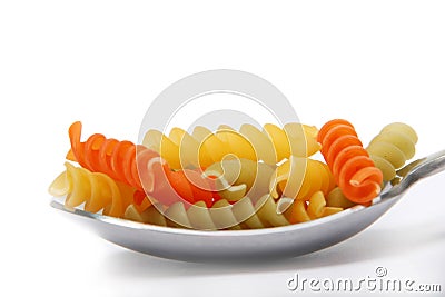 Tablespoon with Pasta Stock Photo