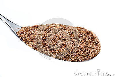 Tablespoon of wheat bran close up Stock Photo