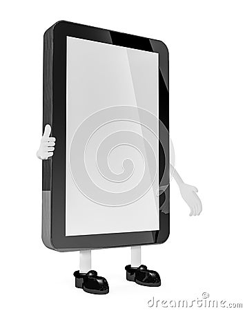 Tablet character Stock Photo