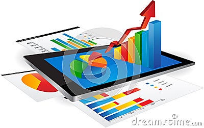 Tablet Chart Vector Illustration