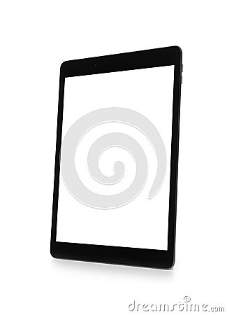 Tablet computer with blank screen isolated. Modern gadget Stock Photo