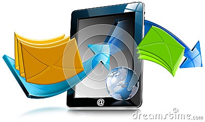 Tablet Computer Email Stock Photo