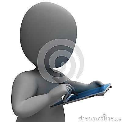 Tablet Computer Shows Touchpad Multimedia Computer Stock Photo