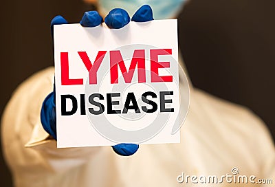 Tablet with diagnosis Lyme disease and stethoscope Stock Photo