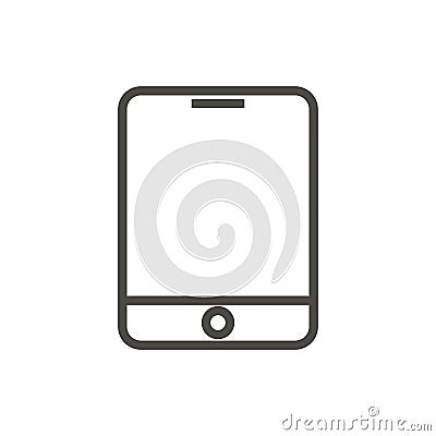 Tablet icon vector. Line smart device symbol. Vector Illustration