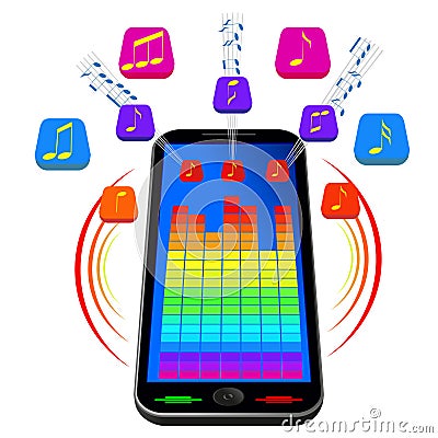 Tablet for music Stock Photo