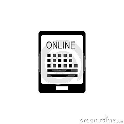 tablet online icon. Element of web icon for mobile concept and web apps. Isolated tablet online icon can be used for web and mobil Stock Photo