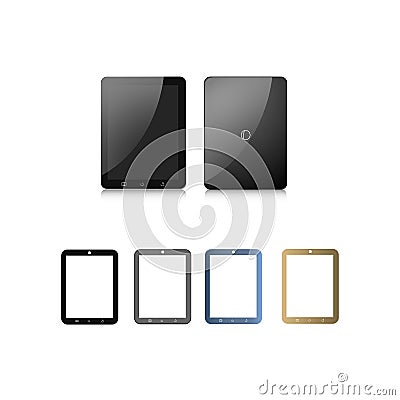 Tablet pc vectors isolated Vector Illustration