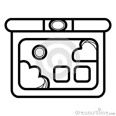 Tablet screen icon vector Vector Illustration